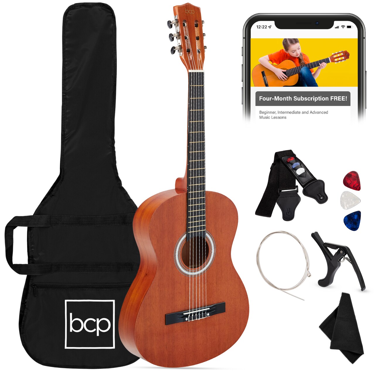 Best Choice Products 38in Beginner Acoustic Guitar Starter Kit w/ Gig Bag, Strap, Strings